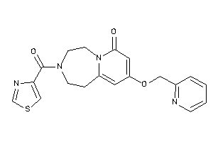 9-(2-pyridylmethoxy)-3-(thiazole-4-carbonyl)-1,2,4,5-tetrahydropyrido[2,1-g][1,4]diazepin-7-one