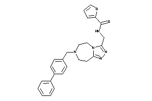Image of N-[[7-(4-phenylbenzyl)-5,6,8,9-tetrahydro-[1,2,4]triazolo[3,4-g][1,4]diazepin-3-yl]methyl]-2-furamide