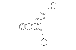 2-(3,4-dihydro-1H-isoquinolin-2-yl)-5-(hydrocinnamoylamino)-N-(2-morpholinoethyl)benzamide