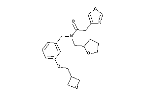 Image of N-[3-(oxetan-3-ylmethoxy)benzyl]-N-(tetrahydrofurfuryl)-2-thiazol-4-yl-acetamide