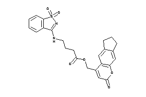 Image of 4-[(1,1-diketo-1,2-benzothiazol-3-yl)amino]butyric Acid (2-keto-7,8-dihydro-6H-cyclopenta[g]chromen-4-yl)methyl Ester