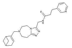 N-[[7-(4-bicyclo[3.1.1]hept-3-enylmethyl)-5,6,8,9-tetrahydro-[1,2,4]triazolo[3,4-g][1,4]diazepin-3-yl]methyl]-3-(3-pyridyl)propionamide