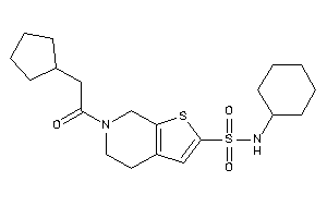 N-cyclohexyl-6-(2-cyclopentylacetyl)-5,7-dihydro-4H-thieno[2,3-c]pyridine-2-sulfonamide