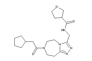 Image of N-[[7-(2-cyclopentylacetyl)-5,6,8,9-tetrahydro-[1,2,4]triazolo[3,4-g][1,4]diazepin-3-yl]methyl]tetrahydrofuran-3-carboxamide