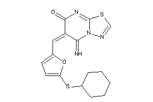 Image of 6-[[5-(cyclohexylthio)-2-furyl]methylene]-5-imino-[1,3,4]thiadiazolo[3,2-a]pyrimidin-7-one