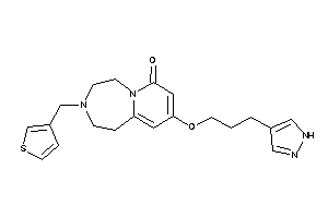 9-[3-(1H-pyrazol-4-yl)propoxy]-3-(3-thenyl)-1,2,4,5-tetrahydropyrido[2,1-g][1,4]diazepin-7-one