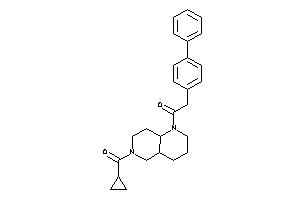 1-[6-(cyclopropanecarbonyl)-2,3,4,4a,5,7,8,8a-octahydro-1,6-naphthyridin-1-yl]-2-(4-phenylphenyl)ethanone