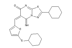 Image of 2-cyclohexyl-6-[[5-(cyclohexylthio)-2-furyl]methylene]-5-imino-[1,3,4]thiadiazolo[3,2-a]pyrimidin-7-one