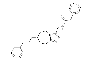 N-[(7-cinnamyl-5,6,8,9-tetrahydro-[1,2,4]triazolo[3,4-g][1,4]diazepin-3-yl)methyl]-2-phenyl-acetamide