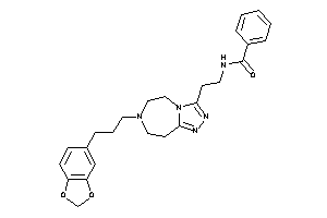 Image of N-[2-[7-[3-(1,3-benzodioxol-5-yl)propyl]-5,6,8,9-tetrahydro-[1,2,4]triazolo[3,4-g][1,4]diazepin-3-yl]ethyl]benzamide