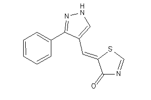 5-[(3-phenyl-1H-pyrazol-4-yl)methylene]-2-thiazolin-4-one