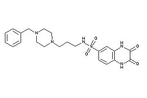 N-[3-(4-benzylpiperazino)propyl]-2,3-diketo-1,4-dihydroquinoxaline-6-sulfonamide