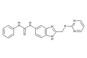 Image of 1-phenyl-3-[2-[(2-pyrimidylthio)methyl]-1H-benzimidazol-5-yl]urea
