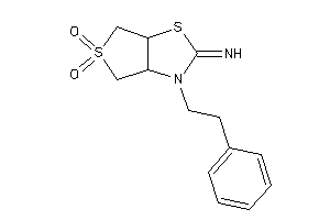 (5,5-diketo-3-phenethyl-3a,4,6,6a-tetrahydrothieno[3,4-d]thiazol-2-ylidene)amine