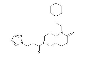 Image of 1-(2-cyclohexylethyl)-6-(3-pyrazol-1-ylpropanoyl)-4,4a,5,7,8,8a-hexahydro-3H-1,6-naphthyridin-2-one
