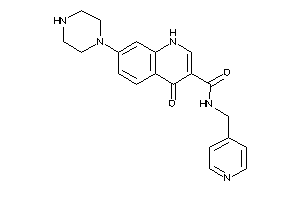 Image of 4-keto-7-piperazino-N-(4-pyridylmethyl)-1H-quinoline-3-carboxamide