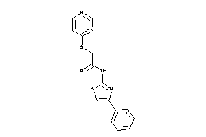 Image of N-(4-phenylthiazol-2-yl)-2-(4-pyrimidylthio)acetamide