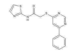 Image of 2-[(6-phenylpyrimidin-4-yl)thio]-N-thiazol-2-yl-acetamide
