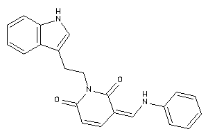 3-(anilinomethylene)-1-[2-(1H-indol-3-yl)ethyl]pyridine-2,6-quinone
