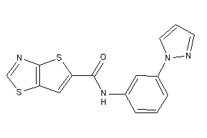 N-(3-pyrazol-1-ylphenyl)thieno[2,3-d]thiazole-5-carboxamide