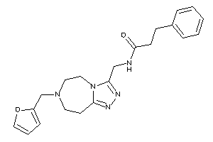 N-[[7-(2-furfuryl)-5,6,8,9-tetrahydro-[1,2,4]triazolo[3,4-g][1,4]diazepin-3-yl]methyl]-3-phenyl-propionamide