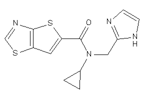 Image of N-cyclopropyl-N-(1H-imidazol-2-ylmethyl)thieno[2,3-d]thiazole-5-carboxamide
