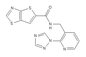Image of N-[[2-(1,2,4-triazol-1-yl)-3-pyridyl]methyl]thieno[2,3-d]thiazole-5-carboxamide