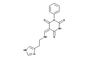 5-[[2-(1H-imidazol-4-yl)ethylamino]methylene]-1-phenyl-2-thioxo-hexahydropyrimidine-4,6-quinone