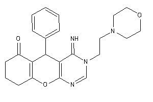 Image of 4-imino-3-(2-morpholinoethyl)-5-phenyl-5,7,8,9-tetrahydrochromeno[2,3-d]pyrimidin-6-one