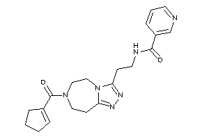 Image of N-[2-[7-(cyclopentene-1-carbonyl)-5,6,8,9-tetrahydro-[1,2,4]triazolo[3,4-g][1,4]diazepin-3-yl]ethyl]nicotinamide