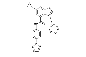 Image of 6-cyclopropyl-3-phenyl-N-[4-(tetrazol-1-yl)phenyl]isoxazolo[5,4-b]pyridine-4-carboxamide