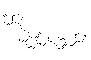 Image of 1-[2-(1H-indol-3-yl)ethyl]-3-[[4-(1,2,4-triazol-1-ylmethyl)anilino]methylene]pyridine-2,6-quinone
