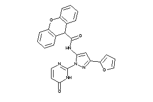 N-[5-(2-furyl)-2-(6-keto-1H-pyrimidin-2-yl)pyrazol-3-yl]-9H-xanthene-9-carboxamide