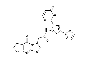 Image of N-[5-(2-furyl)-2-(6-keto-1H-pyrimidin-2-yl)pyrazol-3-yl]-2-(ketoBLAHyl)acetamide