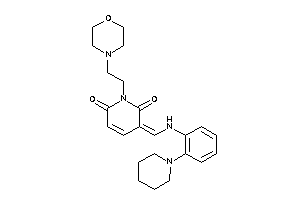 1-(2-morpholinoethyl)-3-[(2-piperidinoanilino)methylene]pyridine-2,6-quinone