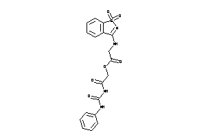 Image of 2-[(1,1-diketo-1,2-benzothiazol-3-yl)amino]acetic Acid [2-keto-2-(phenylcarbamoylamino)ethyl] Ester