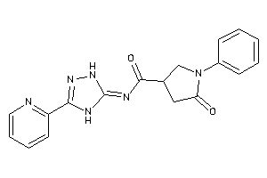Image of 5-keto-1-phenyl-N-[3-(2-pyridyl)-1,4-dihydro-1,2,4-triazol-5-ylidene]pyrrolidine-3-carboxamide