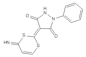 Image of 4-(4-imino-1,3-dithiin-2-ylidene)-1-phenyl-pyrazolidine-3,5-quinone