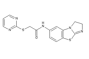 Image of N-(1,2-dihydroimidazo[2,1-b][1,3]benzothiazol-7-yl)-2-(2-pyrimidylthio)acetamide