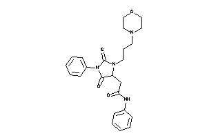2-[5-keto-3-(3-morpholinopropyl)-1-phenyl-2-thioxo-imidazolidin-4-yl]-N-phenyl-acetamide