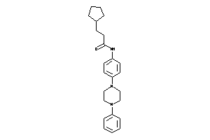 3-cyclopentyl-N-[4-(4-phenylpiperazino)phenyl]propionamide