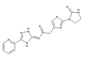 2-[2-(2-ketoimidazolidin-1-yl)thiazol-4-yl]-N-[3-(2-pyridyl)-1,4-dihydro-1,2,4-triazol-5-ylidene]acetamide