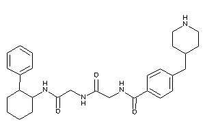 Image of N-[2-keto-2-[[2-keto-2-[(2-phenylcyclohexyl)amino]ethyl]amino]ethyl]-4-(4-piperidylmethyl)benzamide