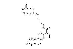 7-keto-N-[4-[(1-keto-2H-phthalazin-6-yl)amino]butyl]-1,2,3,3a,3b,4,5,5a,6,9a,9b,10,11,11a-tetradecahydroindeno[5,4-f]quinoline-1-carboxamide