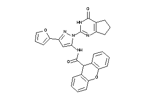 N-[5-(2-furyl)-2-(4-keto-3,5,6,7-tetrahydrocyclopenta[d]pyrimidin-2-yl)pyrazol-3-yl]-9H-xanthene-9-carboxamide