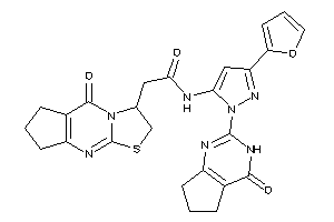 Image of N-[5-(2-furyl)-2-(4-keto-3,5,6,7-tetrahydrocyclopenta[d]pyrimidin-2-yl)pyrazol-3-yl]-2-(ketoBLAHyl)acetamide