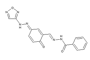 Image of N-[[3-(furazan-3-ylhydrazono)-6-keto-cyclohexa-1,4-dien-1-yl]methyleneamino]benzamide