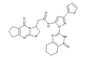 Image of N-[5-(2-furyl)-2-(4-keto-5,6,7,8-tetrahydro-3H-quinazolin-2-yl)pyrazol-3-yl]-2-(ketoBLAHyl)acetamide