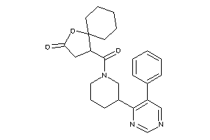 1-[3-(5-phenylpyrimidin-4-yl)piperidine-1-carbonyl]-4-oxaspiro[4.5]decan-3-one