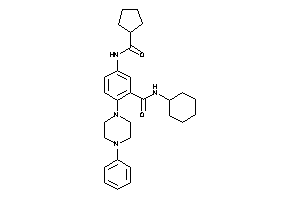 N-cyclohexyl-5-(cyclopentanecarbonylamino)-2-(4-phenylpiperazino)benzamide